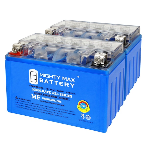 Mighty Max Battery YTX9-BSGEL 12V 8AH GEL Replacement Battery compatible with Triumph T2500183 - 2PK MAX4013473 - main
